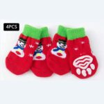 Christmas Pet Dog Socks Santa Claus Elk