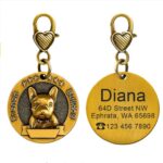 New dog identity card custom lettering tag Jin Mao Teddy dog bronze dog anti-lost pet brand