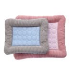 Pet Cooling Pad Bed For Dogs Cats Puppy Kitten Cool Mat Pet Blanket Ice Silk Material Soft For Summer Sleeping Blue Breathable