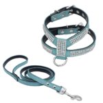 Shiny Rhinestone Pet Chest Harness Dog Leash