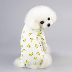 Pet Four-Legged Cotton Home Clothes Dog Pajamas Casual Cartoon Fruit Pattern