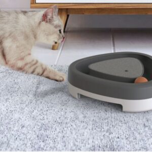 Pet Cat Self-hey Toy Smart Funny Cat Triangle Turntable Electric Toy Cat Scratcher