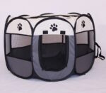 Fast folding octagonal pet fence, 600D Oxford cloth, waterproof and catching cat, dog cage, pet cage