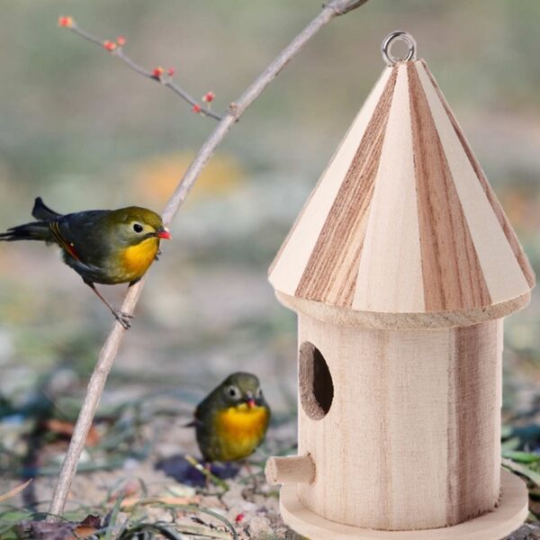 Wooden outdoor bird nest