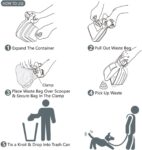 Pooper Scooper Portable And Handheld Size For Walking Large And Small Dogs Outside Yard Or Travel Outdoors Pup Poop Scoop With Container And Pet Waste Bag Attachment
