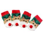 Christmas Pet Dog Socks Santa Claus Elk