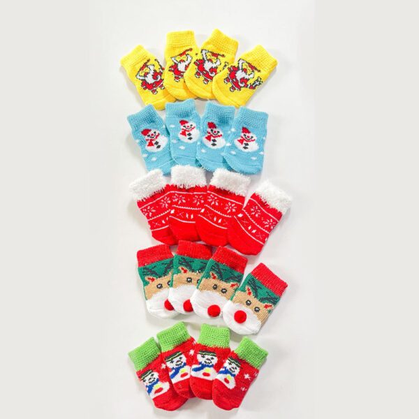 Christmas Pet Dog Socks Santa Claus Elk