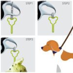 Pet Poop Bag Holder Hands-free Fixed Clip Dog Walking Cleaning Supplies Pet Cat Dog Poop Bag Dispenser Velcro Color Random