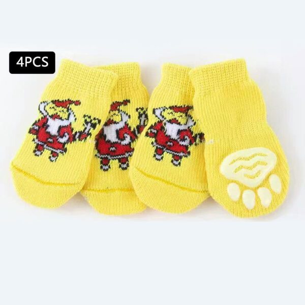 Christmas Pet Dog Socks Santa Claus Elk