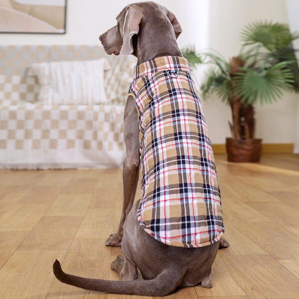 Winter Pet Dog Clothes Heavy Cotton Pet Clothes Jacket Plaid Zipper Down Jacket Pets Supplies