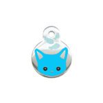 Pet Dog Brand Cute Cartoon Cat And Fish Printed Cat Necklace Pendant Alloy Dog Collar Ornament Pendant