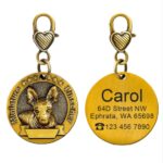 New dog identity card custom lettering tag Jin Mao Teddy dog bronze dog anti-lost pet brand