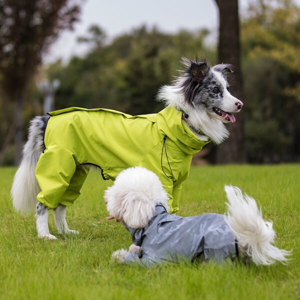 Raincoat Outdoor Waterproof Reflective Coat For Large Dogs And Pets