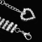 Four-row Rhinestone Pet Collar Dogs And Cats Heart-shaped Chain