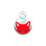 Pet Dog Brand Cute Cartoon Cat And Fish Printed Cat Necklace Pendant Alloy Dog Collar Ornament Pendant