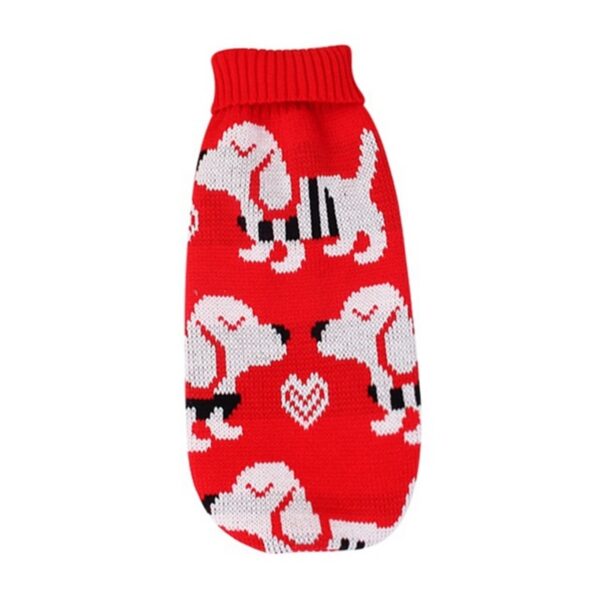Christmas Turtleneck Knitting Sweater Dog Clothing