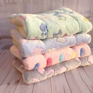 Soft Pet Dog Cat Flannel Thick Blanket
