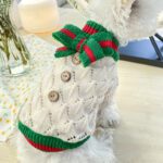 Bowknot Dog Clothes Cat Costume Hollow Knit Dog Sweater