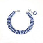 Four-row Rhinestone Pet Collar Dogs And Cats Heart-shaped Chain